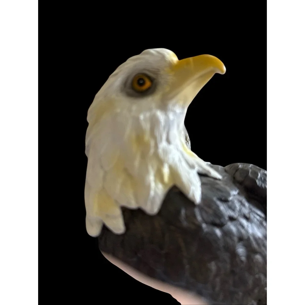 Polly Resin  American Eagle Perching on Tree Branch Resin Figurine Statue 13in - Picture 2 of 5